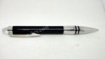 Fake Mont blanc Silver and Black Starwalker Doue Ballpoint Pen